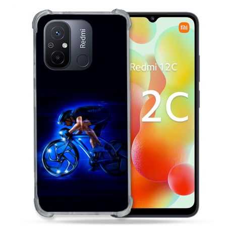 Coque Renforcée Pour Xiaomi Redmi 12C Sport Cyclisme Bleu