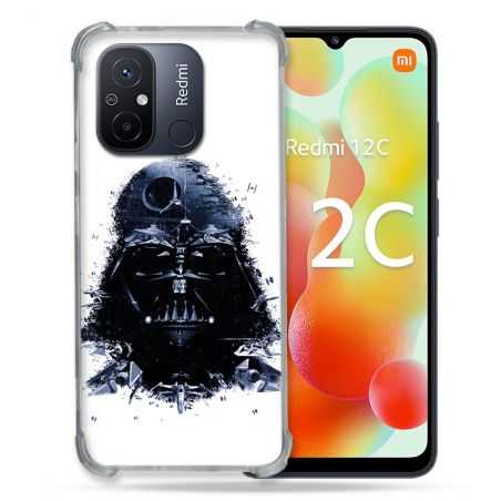 Coque Renforcée Pour Xiaomi Redmi 12C Star Wars - Dark Vador Blanc