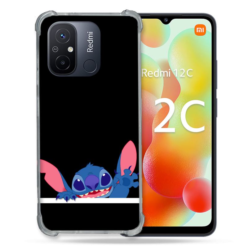 Coque Renforcée Pour Xiaomi Redmi 12C Stitch Noir