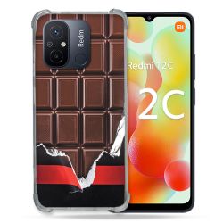 Coque Renforcée Pour Xiaomi Redmi 12C Texture Trompe Oeil Chocolat