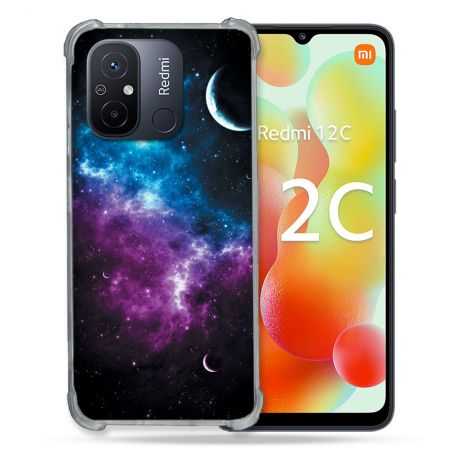 Coque Renforcée Pour Xiaomi Redmi 12C Univers Bleu Violet