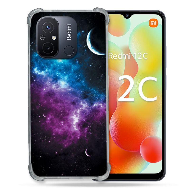 Coque Renforcée Pour Xiaomi Redmi 12C Univers Bleu Violet