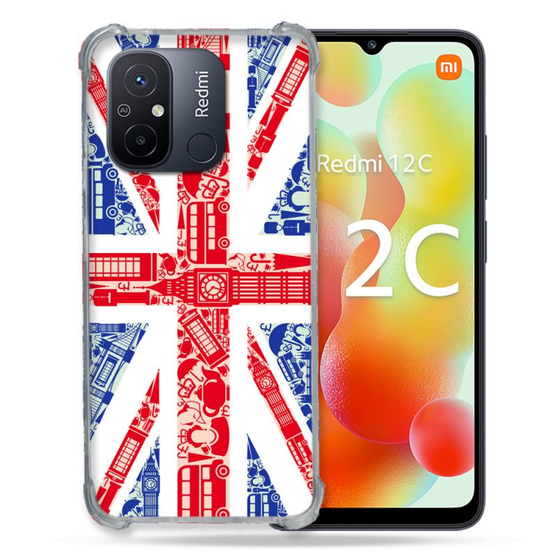 Coque Renforcée Pour Xiaomi Redmi 12C Voyage Angleterre Blanc