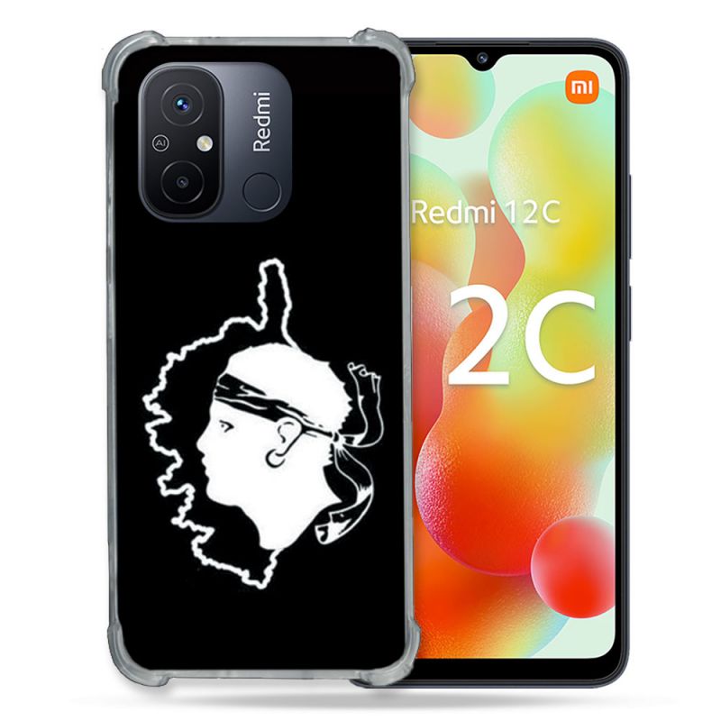 Coque Renforcée Pour Xiaomi Redmi 12C Voyage Corse Noir