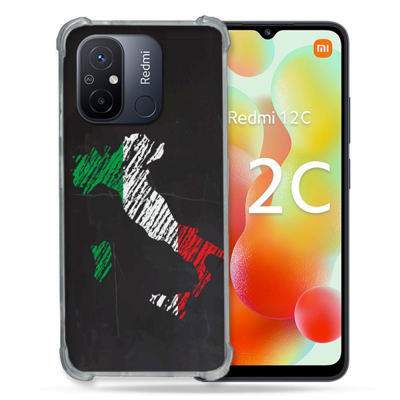Coque Renforcée Pour Xiaomi Redmi 12C Voyage Italie Botte