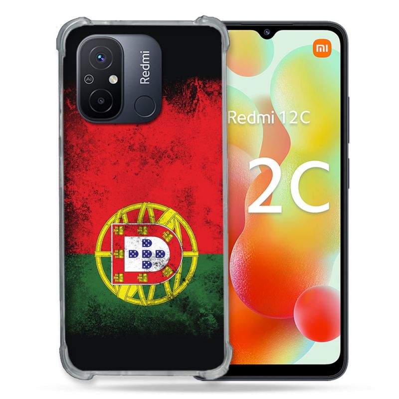 Coque Renforcée Pour Xiaomi Redmi 12C Voyage Portugal Drapeau