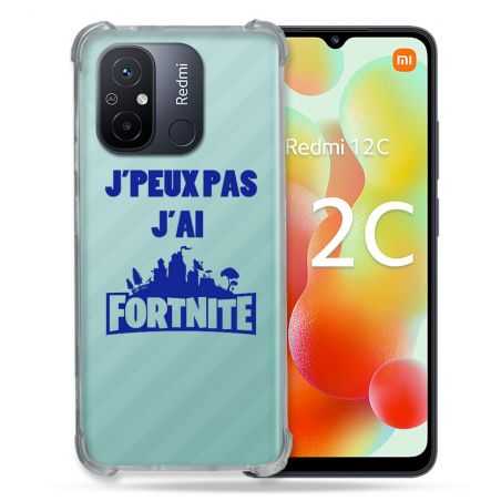 Coque Renforcée Transparente Pour Xiaomi Redmi 12C Jpeux pas jai Fortnite