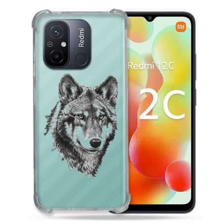 Coque Renforcée Transparente Pour Xiaomi Redmi 12C Loup