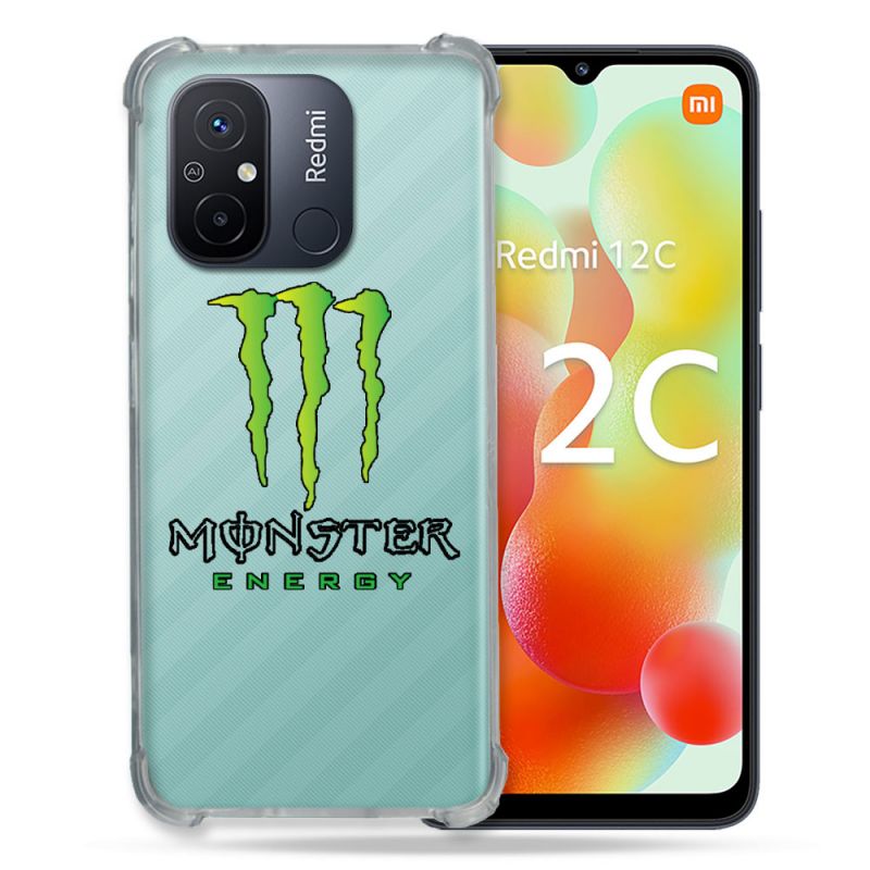 Coque Renforcée Transparente Pour Xiaomi Redmi 12C Monster Energy