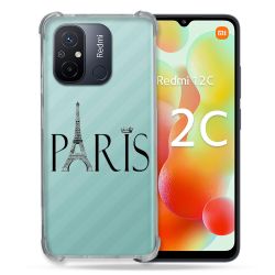 Coque Renforcée Transparente Pour Xiaomi Redmi 12C Paris Noir