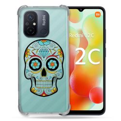 Coque Renforcée Transparente Pour Xiaomi Redmi 12C Tete Mort Color