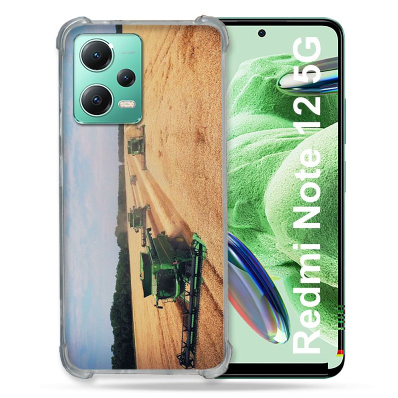 Coque Renforcée En Verre Trempé Pour Xiaomi Redmi Note 12 5G Agriculture Moissonneuse