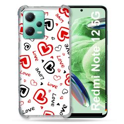 Coque Renforcée En Verre Trempé Pour Xiaomi Redmi Note 12 5G Amour Love