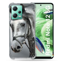 Coque Renforcée En Verre Trempé Pour Xiaomi Redmi Note 12 5G Animal Cheval Blanc