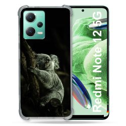 Coque Renforcée En Verre Trempé Pour Xiaomi Redmi Note 12 5G Animal Koala Noir