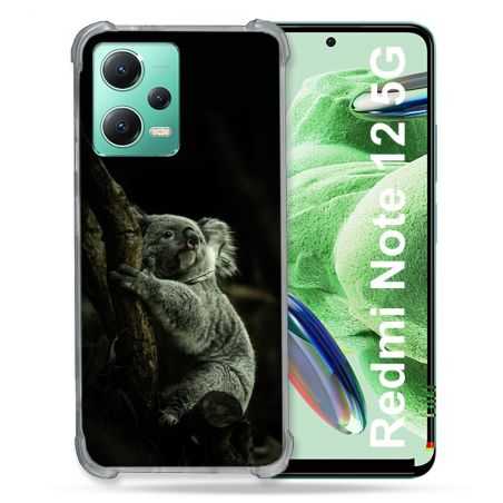 Coque Renforcée En Verre Trempé Pour Xiaomi Redmi Note 12 5G Animal Koala Noir