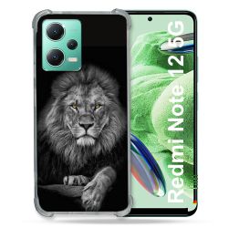 Coque Renforcée En Verre Trempé Pour Xiaomi Redmi Note 12 5G Animal Lion Majestueux