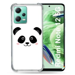 Coque Renforcée En Verre Trempé Pour Xiaomi Redmi Note 12 5G Animal Panda Blanc