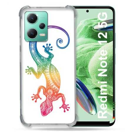 Coque Renforcée En Verre Trempé Pour Xiaomi Redmi Note 12 5G Animal Salamandre Color