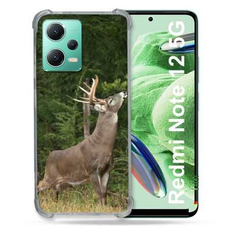 Coque Renforcée En Verre Trempé Pour Xiaomi Redmi Note 12 5G Chasse Cerf