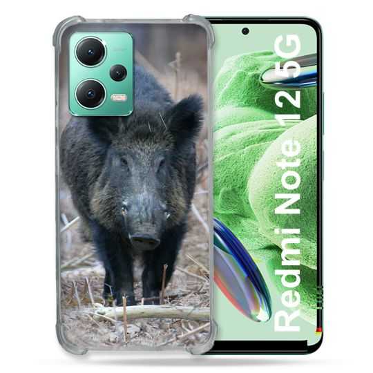 Coque Renforcée En Verre Trempé Pour Xiaomi Redmi Note 12 5G Chasse Sanglier Pin
