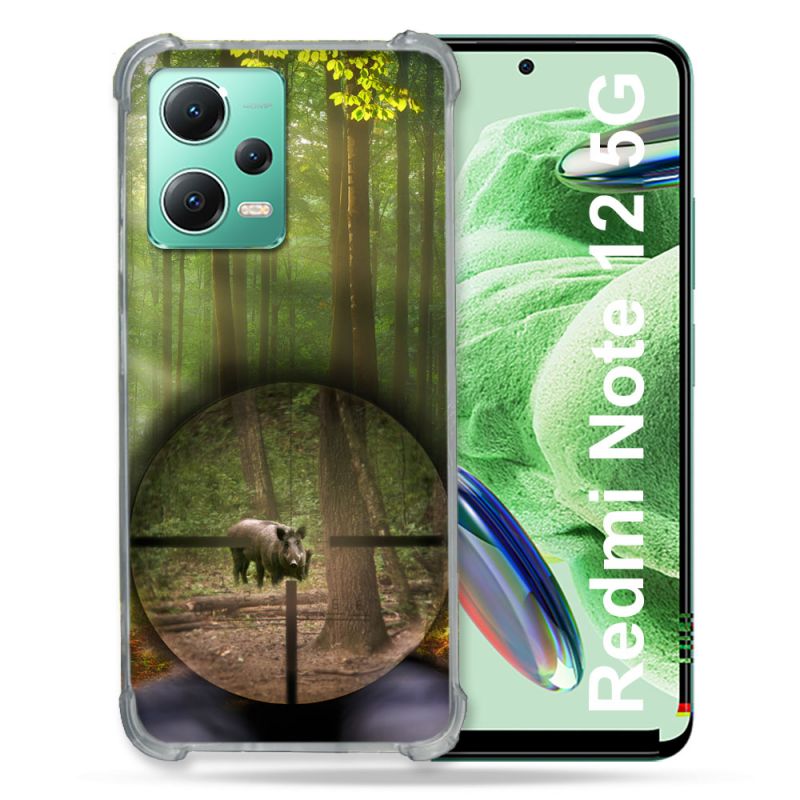 Coque Renforcée En Verre Trempé Pour Xiaomi Redmi Note 12 5G Chasse Sanglier Viseur