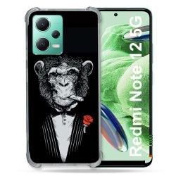 Coque Renforcée En Verre Trempé Pour Xiaomi Redmi Note 12 5G Decale Singe Mafia