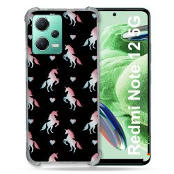 Coque Renforcée En Verre Trempé Pour Xiaomi Redmi Note 12 5G Fantastique Licorne Pattern