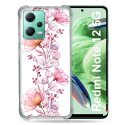 Coque Renforcée En Verre Trempé Pour Xiaomi Redmi Note 12 5G Fleur Eclosion