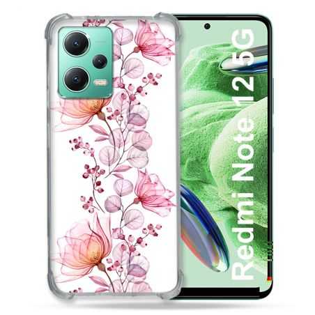 Coque Renforcée En Verre Trempé Pour Xiaomi Redmi Note 12 5G Fleur Eclosion