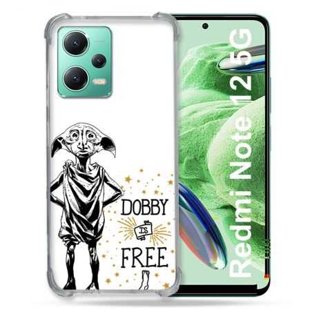 Coque Renforcée En Verre Trempé Pour Xiaomi Redmi Note 12 5G Harry Potter Dobby Free Blanc