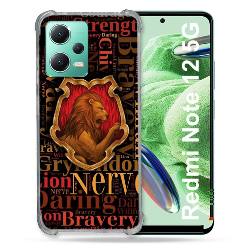 Coque Renforcée En Verre Trempé Pour Xiaomi Redmi Note 12 5G Harry Potter Griffondor