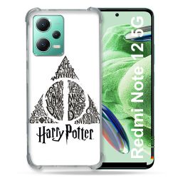 Coque Renforcée En Verre Trempé Pour Xiaomi Redmi Note 12 5G Harry Potter Hollows triangle Blanc