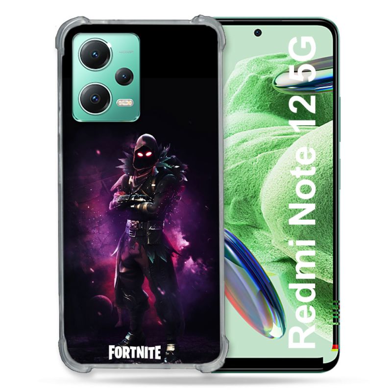 Coque Renforcée En Verre Trempé Pour Xiaomi Redmi Note 12 5G Fortnite Raven