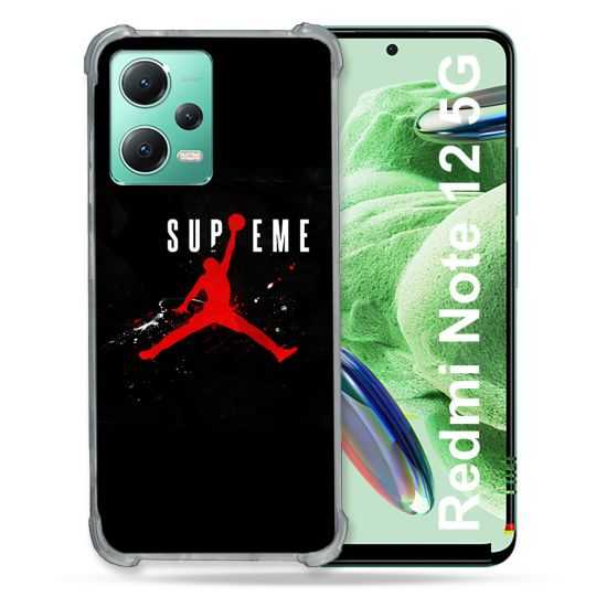 Coque Renforcée En Verre Trempé Pour Xiaomi Redmi Note 12 5G Jordan Supreme Noir