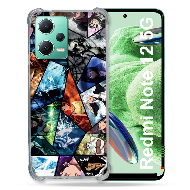 Coque Renforcée En Verre Trempé Pour Xiaomi Redmi Note 12 5G Manga Bleach Pele Mele