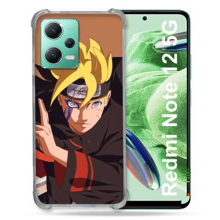 Coque Renforcée En Verre Trempé Pour Xiaomi Redmi Note 12 5G Manga Boruto Signe
