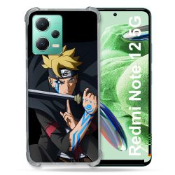 Coque Renforcée En Verre Trempé Pour Xiaomi Redmi Note 12 5G Manga Boruto Tatouage
