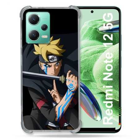 Coque Renforcée En Verre Trempé Pour Xiaomi Redmi Note 12 5G Manga Boruto Tatouage