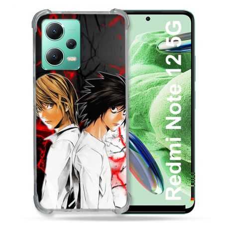 Coque Renforcée En Verre Trempé Pour Xiaomi Redmi Note 12 5G Manga Death Note Duo