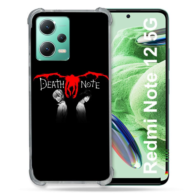 Coque Renforcée En Verre Trempé Pour Xiaomi Redmi Note 12 5G Manga Death Note Noir