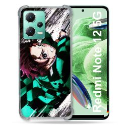Coque Renforcée En Verre Trempé Pour Xiaomi Redmi Note 12 5G Manga Demon Slayer Tanjiro