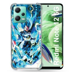 Coque Renforcée En Verre Trempé Pour Xiaomi Redmi Note 12 5G Manga Dragon Ball Vegeta Bleu