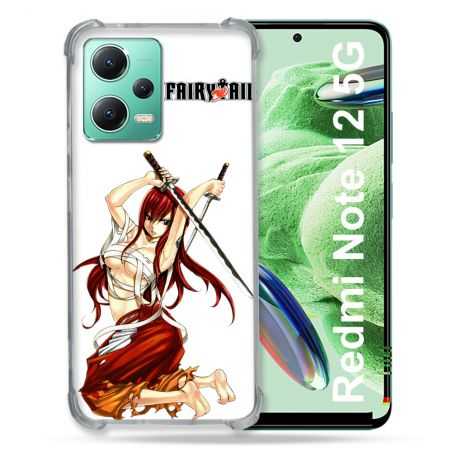 Coque Renforcée En Verre Trempé Pour Xiaomi Redmi Note 12 5G Manga Fairy Tail Erza