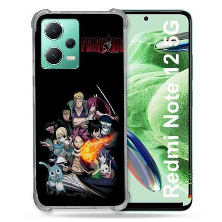 Coque Renforcée En Verre Trempé Pour Xiaomi Redmi Note 12 5G Manga Fairy Tail Logo Team