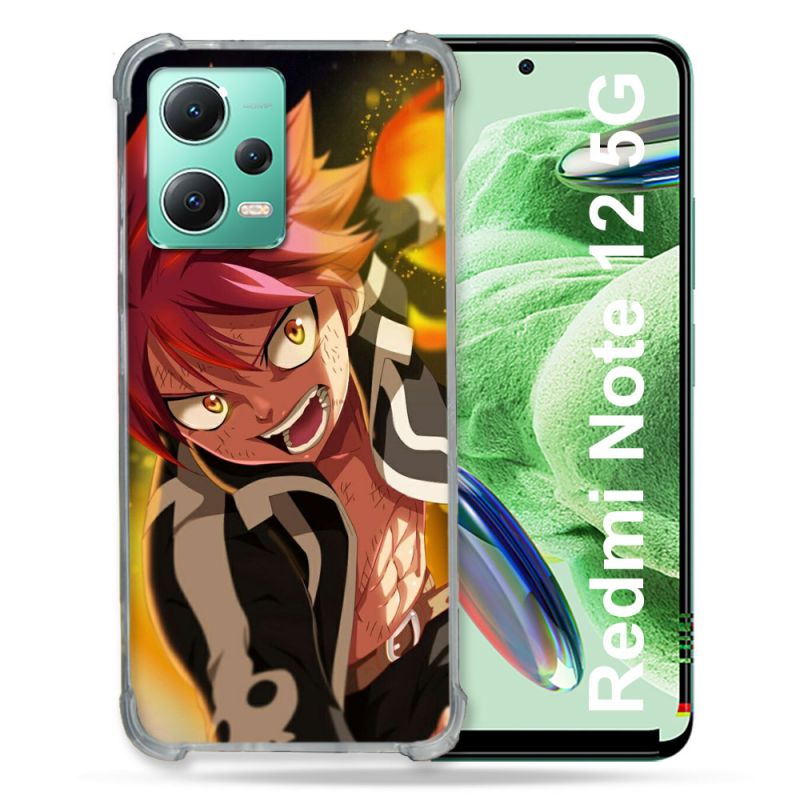 Coque Renforcée En Verre Trempé Pour Xiaomi Redmi Note 12 5G Manga Fairy Tail Natsu