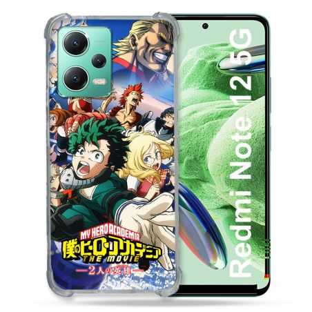 Coque Renforcée En Verre Trempé Pour Xiaomi Redmi Note 12 5G Manga My Hero Academia Affiche