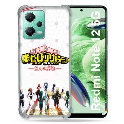 Coque Renforcée En Verre Trempé Pour Xiaomi Redmi Note 12 5G Manga My Hero Academia Blanc