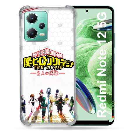 Coque Renforcée En Verre Trempé Pour Xiaomi Redmi Note 12 5G Manga My Hero Academia Blanc