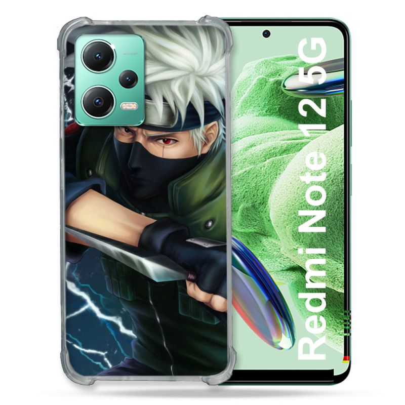Coque Renforcée En Verre Trempé Pour Xiaomi Redmi Note 12 5G Manga Naruto Kakashi
